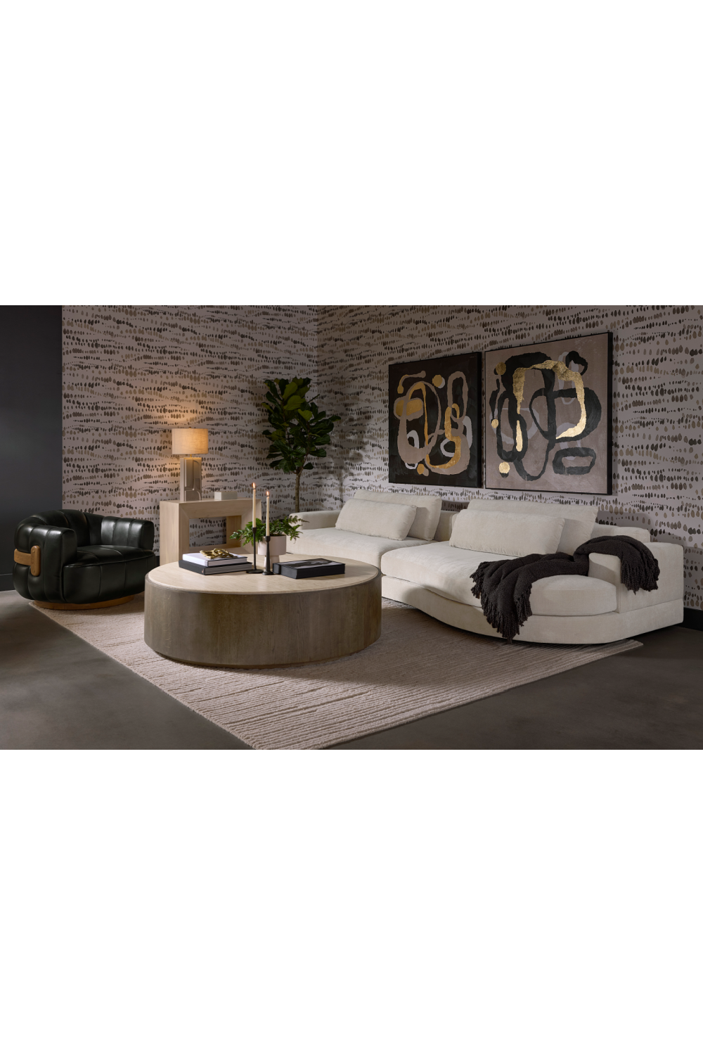 Cream Curved Seat Sofa | Splendido Baela