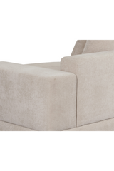 Modern European furniture - Cream Curved Seat Sofa - www.oroa.com