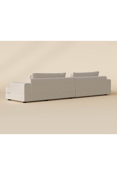 Modern European furniture - Cream Curved Seat Sofa - www.oroa.com