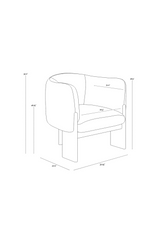 Modern European furniture - Black Leather Curved Lounge Chair - www.oroa.com