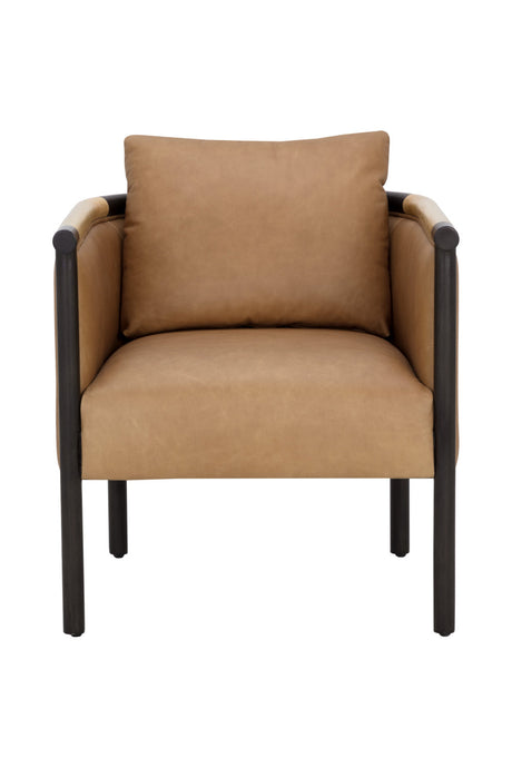Modern European furniture - Curved Wood Frame Lounge Chair - www.oroa.com