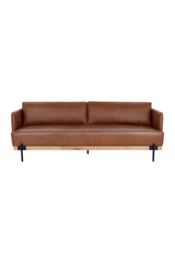 Modern European furniture - Oak Wood Frame Leather Sofa - www.oroa.com