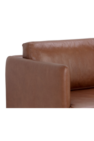 Oak Wood Frame Leather Sofa | Splendido Saul