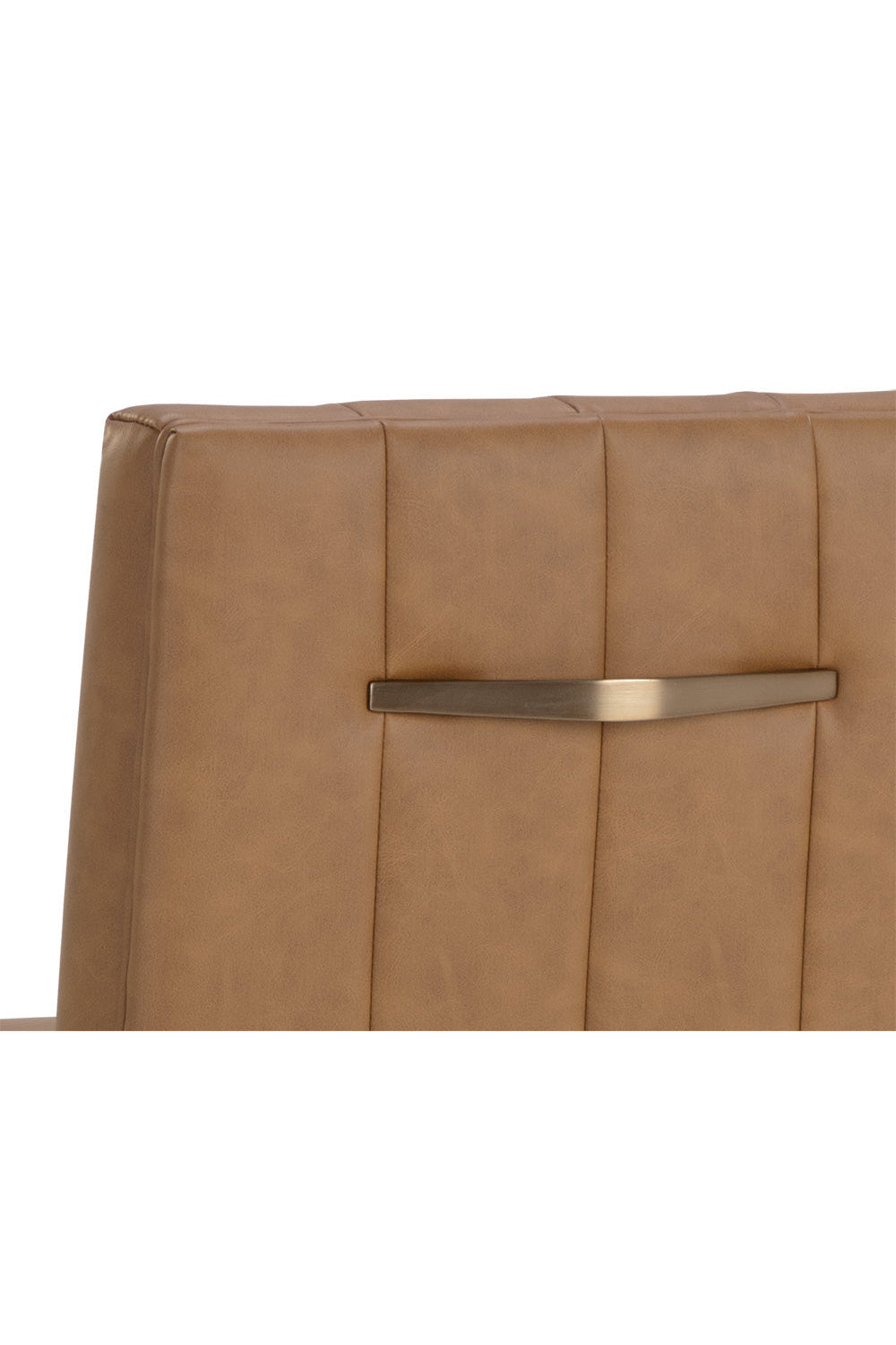 Vertical-Channeled Leather-Look Bar Stool | Splendido Wilbur | Oroa.com