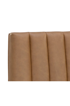 Vertical-Channeled Leather-Look Bar Stool | Splendido Wilbur | Oroa.com