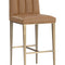 Modern European furniture - Vertical-Channeled Leather-Look Bar Stool - www.oroa.com