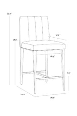Modern European furniture - Contemporary Metal Frame Counter Stool - www.oroa.com