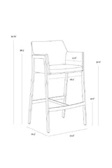 Modern European furniture - Leather-Look Bar Stool - www.oroa.com
