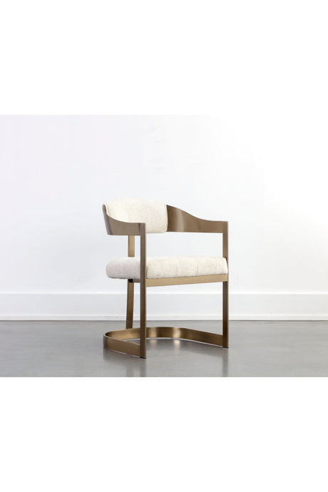 Modern European furniture - Antique Brass Framed Dining Chair - www.oroa.com