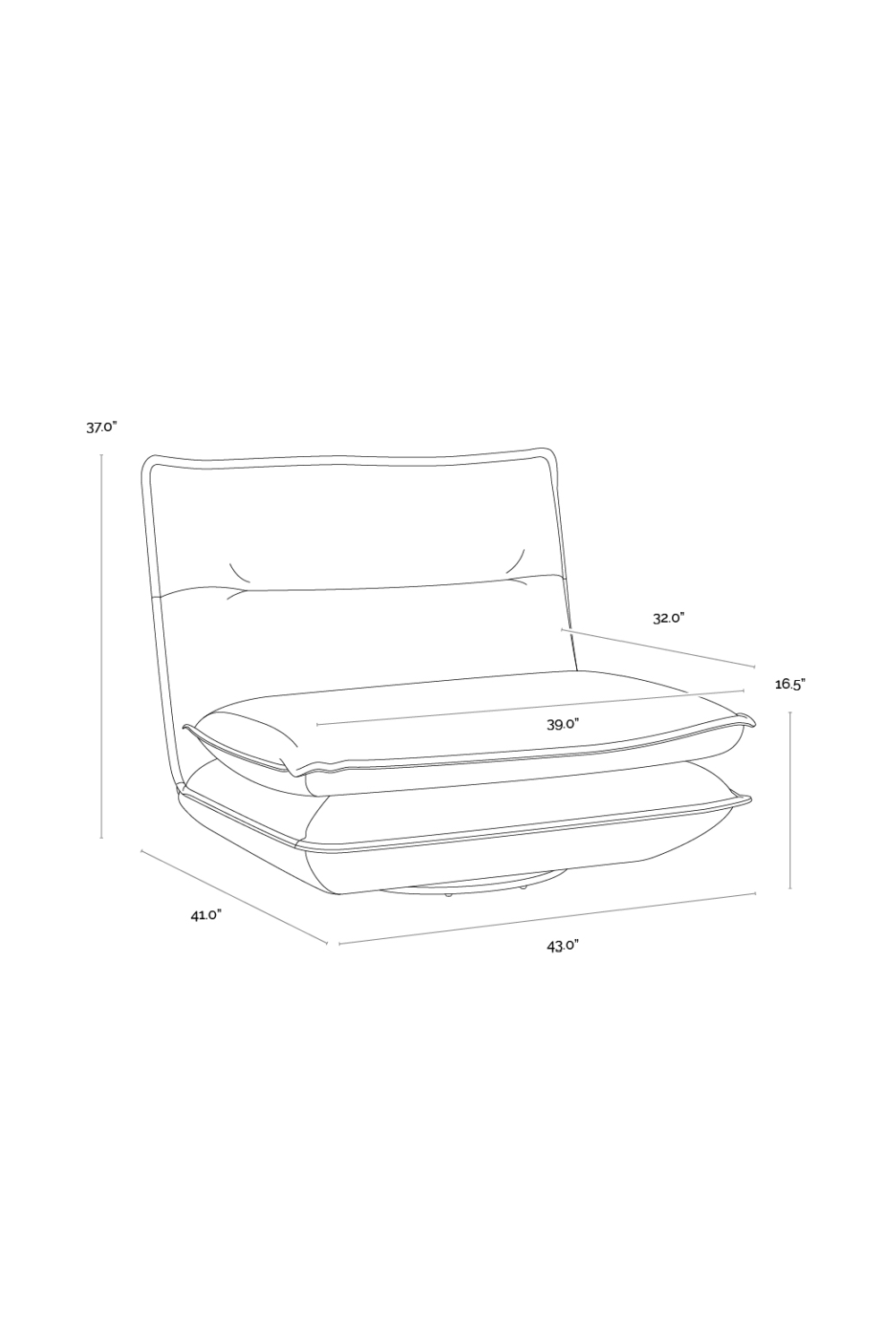 Brown Leather Swivel Armless Chair | Splendido Colson