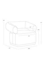 Modern European furniture - Green Swivel Lounge Chair - www.oroa.com