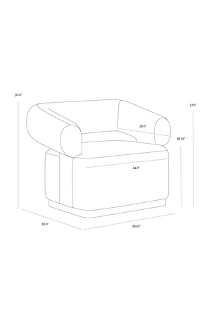 Green Swivel Lounge Chair | Splendido Aggie | Oroa.com