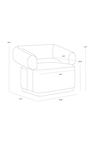 Two-Toned Swivel Lounge Chair | Splendido Aggie | Oroa.com