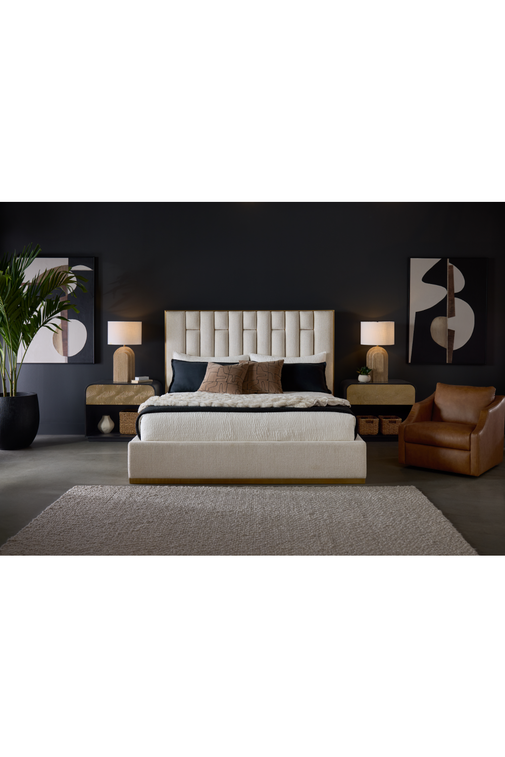 Arched Beige Travertine Table Lamp | Splendido Ancona | Oroa.com