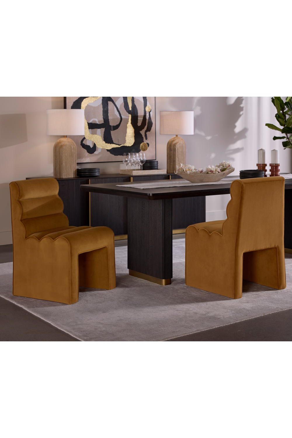 Arched Beige Travertine Table Lamp | Splendido Ancona | Oroa.com