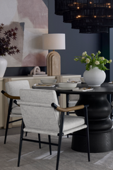 Modern European furniture - Arched Beige Travertine Table Lamp - www.oroa.com