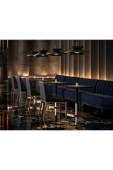 Modern European furniture - Blue Tufted-Back Banquette - www.oroa.com
