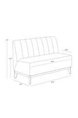 Modern European furniture - Blue Tufted-Back Banquette - www.oroa.com
