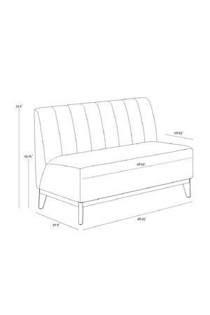 Blue Tufted-Back Banquette | Splendido Kosova