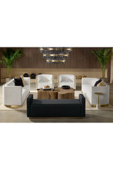 Modern European furniture - Antique Brass Nesting Coffee Tables - www.oroa.com