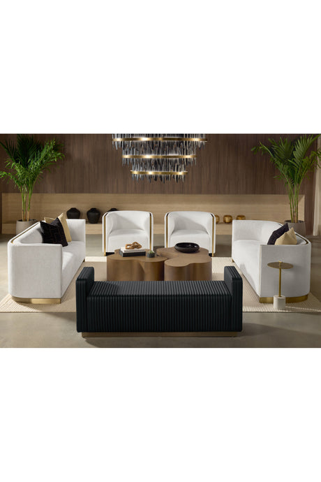 Modern European furniture - Antique Brass Nesting Coffee Tables - www.oroa.com