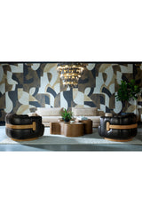 Modern European furniture - Antique Brass Nesting Coffee Tables - www.oroa.com