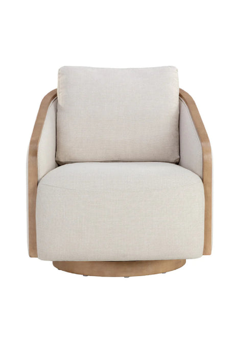 Birch Wood Frame Swivel Chair | Splendido Tasia | Oroa.com