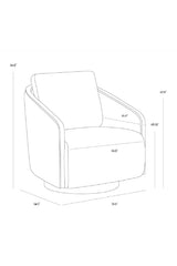 Modern European furniture - Birch Wood Frame Swivel Chair - www.oroa.com