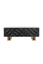 Modern European furniture - Faceted Black 4-Door Sideboard - www.oroa.com