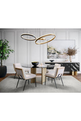 Modern European furniture - Faceted Black 4-Door Sideboard - www.oroa.com