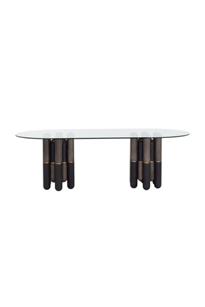 Glass Oval Dining Table by Splendido Yanna