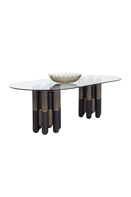Modern European furniture - Glass Oval Dining Table  - www.oroa.com