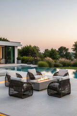 Modern European furniture - Cream Padded Indoor/Outdoor Lounge Chair - www.oroa.com