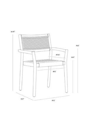   Modern European furniture - Stackable Outdoor Dining Armchairs (2) - www.oroa.com | Oroa.com