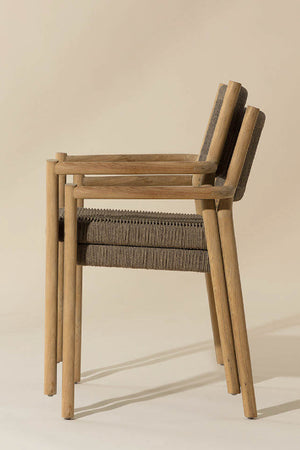   Modern European furniture - Stackable Outdoor Dining Armchairs (2) - www.oroa.com | Oroa.com