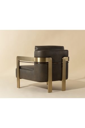 Taupe Leather Lounge Chair | Splendido Garo | Oroa.com