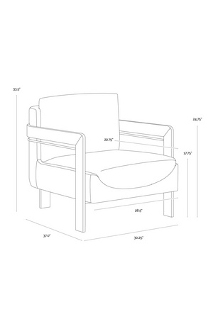 Taupe Leather Lounge Chair | Splendido Garo | Oroa.com