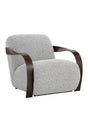 Modern European furniture - Twisted Brass Arm Lounge Chair - www.oroa.com