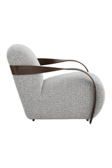 Modern European furniture - Twisted Brass Arm Lounge Chair - www.oroa.com