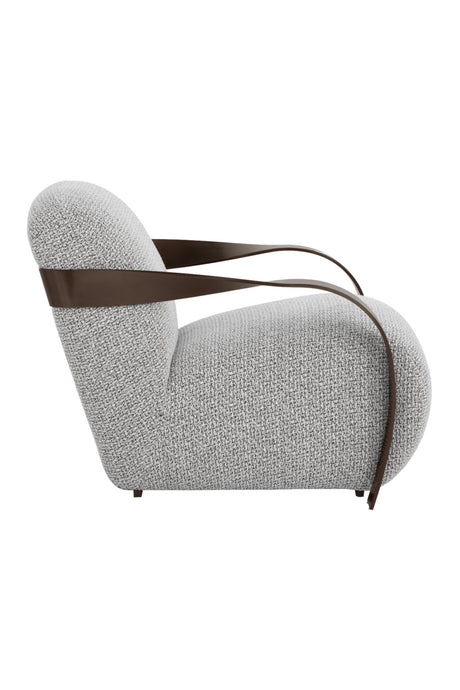 Modern European furniture - Twisted Brass Arm Lounge Chair - www.oroa.com