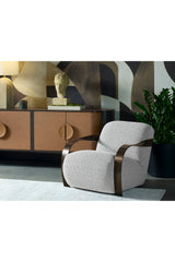 Modern European furniture - Twisted Brass Arm Lounge Chair - www.oroa.com