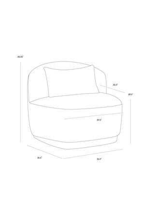 Armless Swivel Lounge Chair | Splendido Soraya