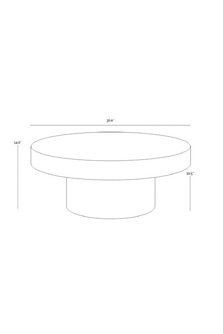 Modern European furniture - Round Gray Concrete Indoor/Outdoor Coffee Table - www.oroa.com