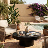 Round Gray Concrete Indoor/Outdoor Coffee Table | Splendido Brando