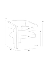 Modern European furniture - Brown Leather Sculptural Lounge Chair - www.oroa.com