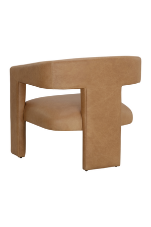 Brown Leather Sculptural Lounge Chair | Splendido Cobourg | Oroa.com