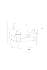 Modern European furniture - Strapped Brown Leather Lounge Chair - www.oroa.com