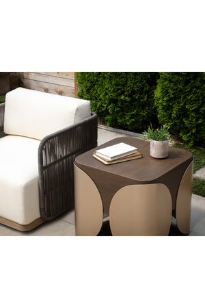 Timber Effect Indoor/Outdoor Side Table | Splendido Amarula | Oroa.com