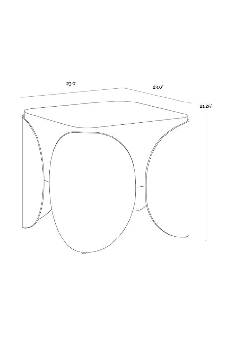 Modern European furniture - Timber Effect Indoor/Outdoor Side Table - www.oroa.com