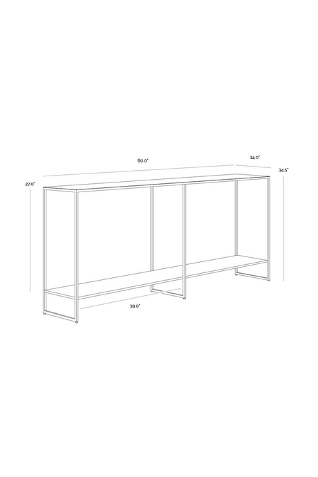 Modern European furniture - 2-Layer Iron Console Table - www.oroa.com